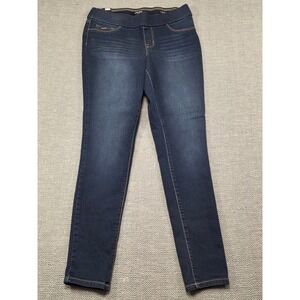 Nine West Heidi Pull On Skinny Jeans Women's Size 4 Dark Wash Yoga Stretch‎